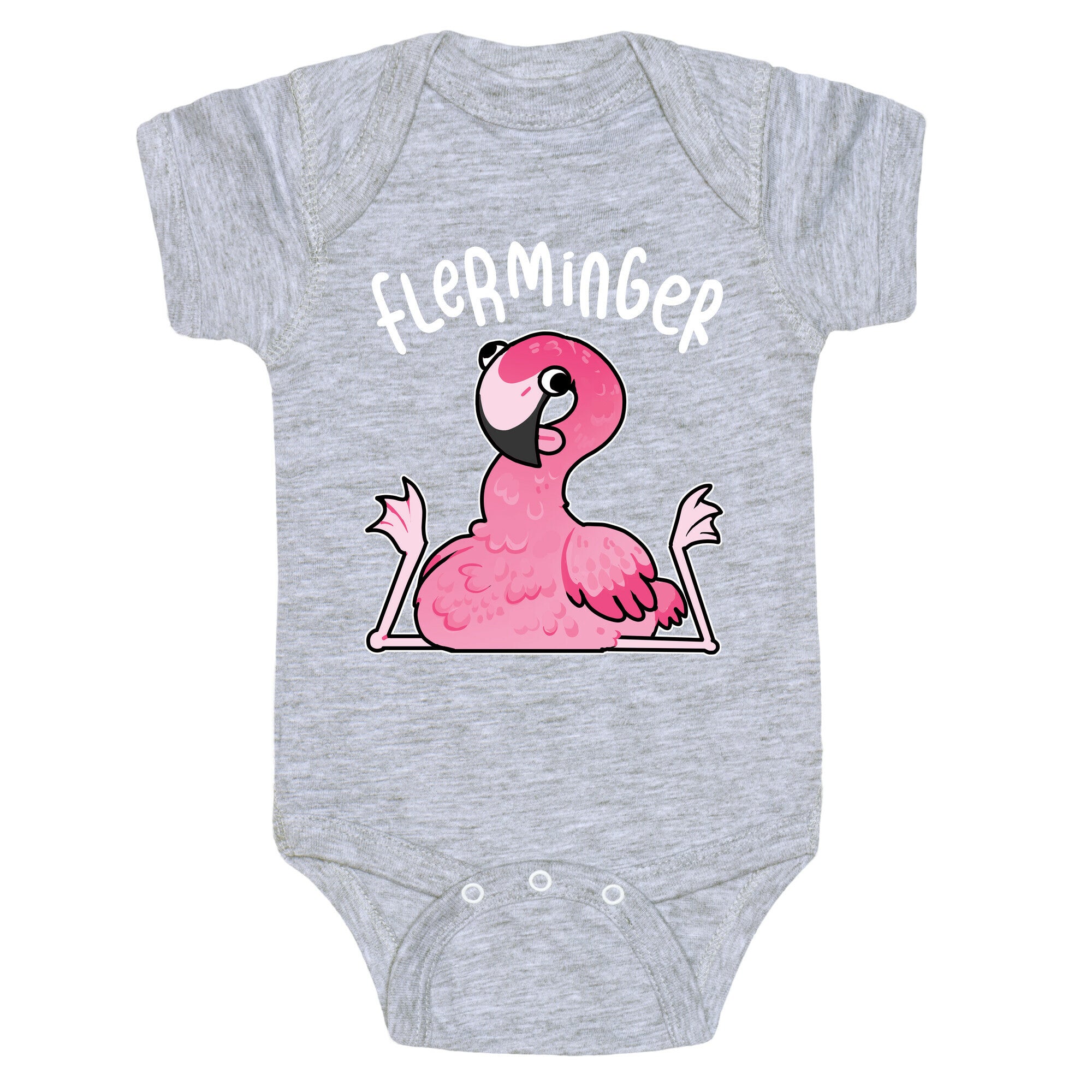 Derpy Flamingo Flerminger Baby One Piece
